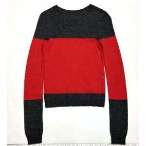 Theory Womens size XS 100% Cashmere Long Sleeve Colorblock Sweater g
